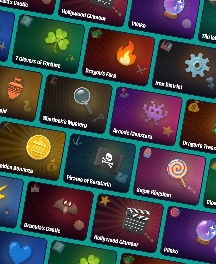 A wall of Dpollera game artwork